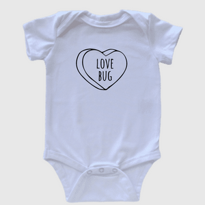 Love bug Valentine's Day onesie or Tee